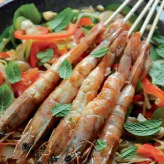Crevettes à l'asiatique Crevettes à l'asiatique