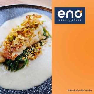 Morue, beurre blanc et croustillant de pistaches Morue, beurre blanc et croustillant de pistaches