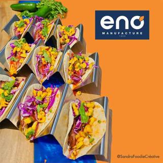 Tacos de bavette de bœuf, maïs grillé et jalapenos