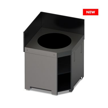 MODULO - Meuble d'Angle pour Kamado M et L Gris Cargo