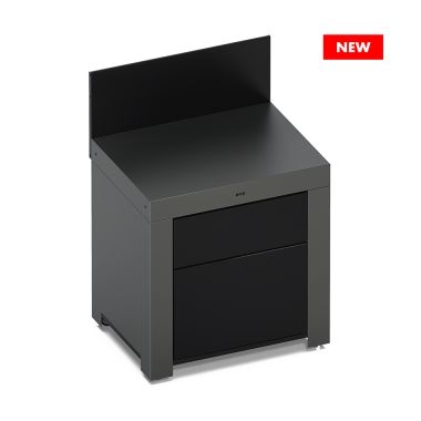 MODULO Meuble Plan Travail Gris cargo 2 Tiroirs