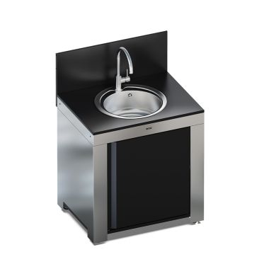MODULO Évier 80-Noir et inox